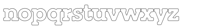 Hundra Outline Font LOWERCASE