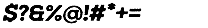 Hundra Rough Italic Font OTHER CHARS