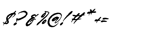 Hunger Bloods Italic Font OTHER CHARS