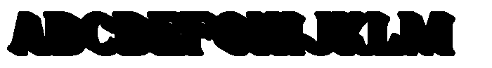 Hungry Food Extrude Font UPPERCASE