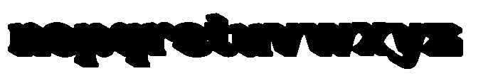 Hungry Food Extrude Font LOWERCASE