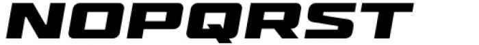 Hunterra Heavy Expanded Oblique Font LOWERCASE