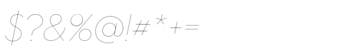 Hurme Geometric Sans No 3 Hairline Oblique Font OTHER CHARS