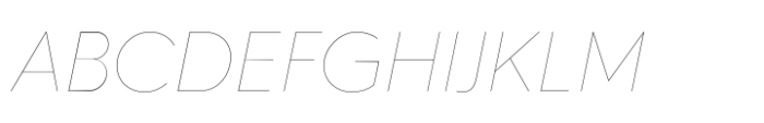 Hurme Geometric Sans No 3 Hairline Oblique Font UPPERCASE