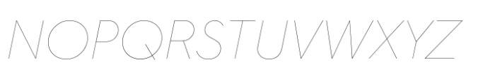 Hurme Geometric Sans No 3 Hairline Oblique Font UPPERCASE
