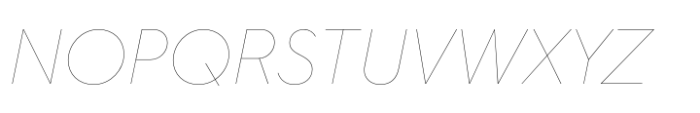 Hurme Geometric Sans No 4 Hairline Oblique Font UPPERCASE