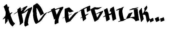 Hustle Strokes Font UPPERCASE