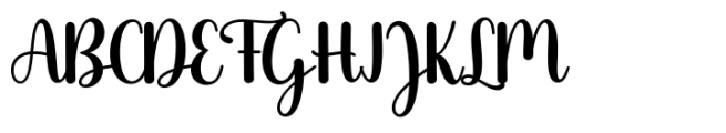 Hutary Script Font UPPERCASE