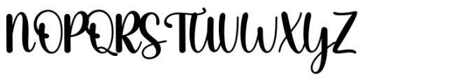 Hutary Script Font UPPERCASE
