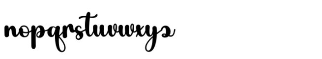 Hutary Script Font LOWERCASE