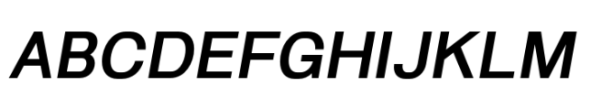 Hutton Demibold Italic Font UPPERCASE