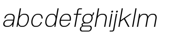 Hutton Extra Light Italic Font LOWERCASE