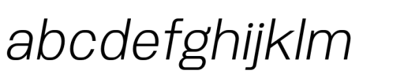 Hutton Light Italic Font LOWERCASE
