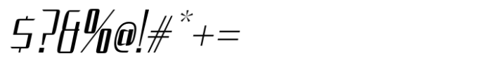 Huxley Maximum Thin Italic Font OTHER CHARS