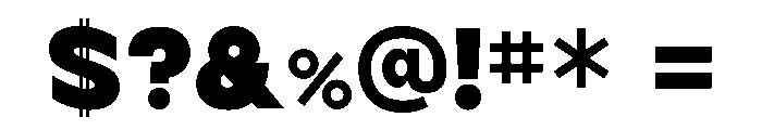 Huger Black Font OTHER CHARS