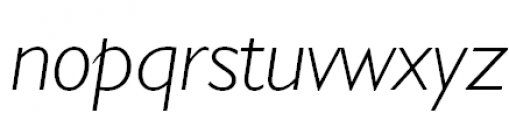 Humanist 521 Light Italic Font LOWERCASE