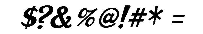 HUGS Bold Italic Font OTHER CHARS