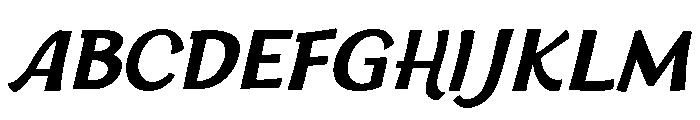 HUGS Bold Italic Font UPPERCASE