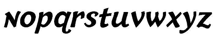 HUGS Bold Italic Font LOWERCASE