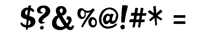 HUGS Bold Font OTHER CHARS