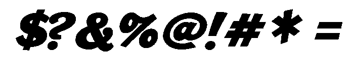 HUGS Extra Bold Italic Font OTHER CHARS