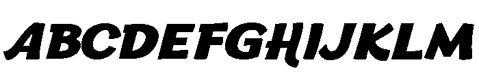 HUGS Extra Bold Italic Font UPPERCASE