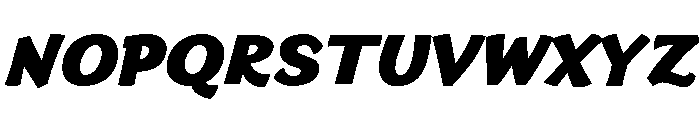 HUGS Extra Bold Italic Font UPPERCASE