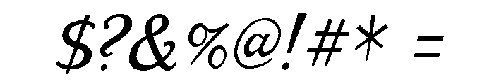 HUGS Regular Italic Font OTHER CHARS