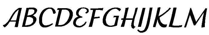 HUGS Regular Italic Font UPPERCASE