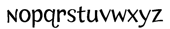 HUGS Regular Font LOWERCASE