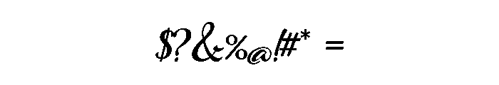 Hummingbird Bold Font OTHER CHARS