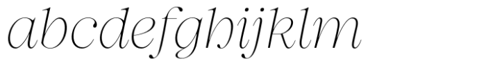 HV Auckland Thin Italic Font LOWERCASE