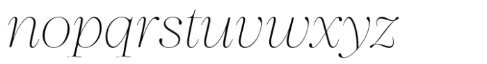 HV Auckland Thin Italic Font LOWERCASE