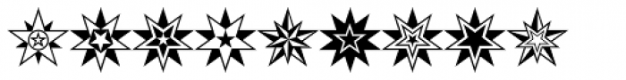 HWT Star Ornaments Font UPPERCASE