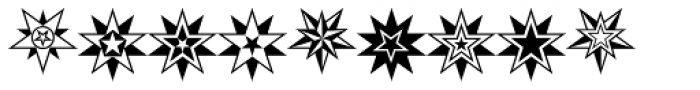 HWT Star Ornaments Font LOWERCASE