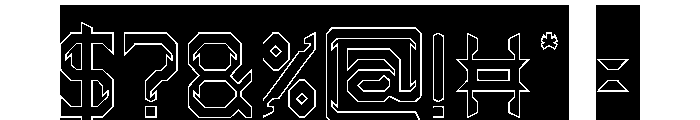 HYPER SYSTEM-Hollow-Inverse Font OTHER CHARS