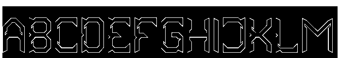 HYPER SYSTEM-Hollow-Inverse Font UPPERCASE