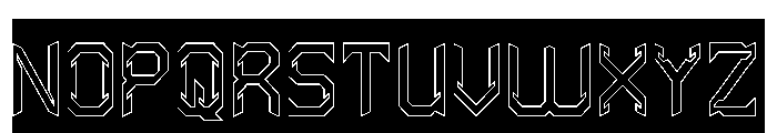 HYPER SYSTEM-Hollow-Inverse Font UPPERCASE