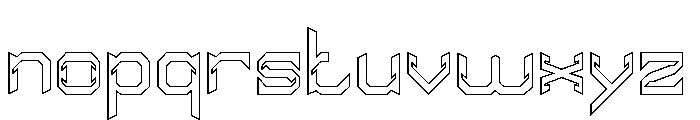 HYPER SYSTEM-Hollow Font LOWERCASE