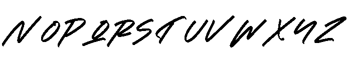 Hydrate Through Italic Font UPPERCASE
