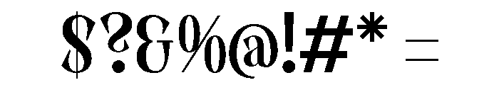 Hydro Regular Font OTHER CHARS