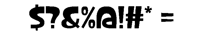 Hyper Boom Regular Font OTHER CHARS