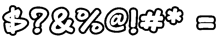 Hyper Sector Outline Font OTHER CHARS