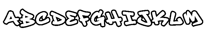 Hyper Sector Outline Font UPPERCASE