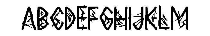 hybrid_print_ Font UPPERCASE