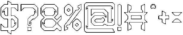HYPER SYSTEM-Hollow otf (400) Font OTHER CHARS
