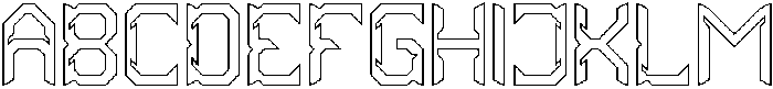 HYPER SYSTEM-Hollow otf (400) Font UPPERCASE