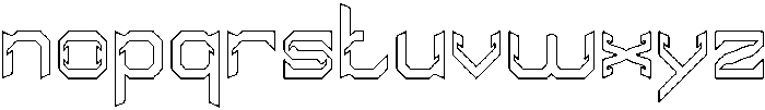 HYPER SYSTEM-Hollow otf (400) Font LOWERCASE