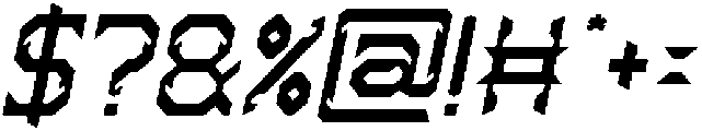 HYPER SYSTEM Italic otf (400) Font OTHER CHARS
