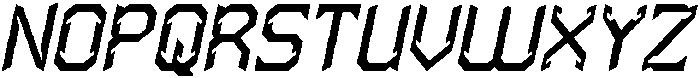 HYPER SYSTEM Italic otf (400) Font UPPERCASE